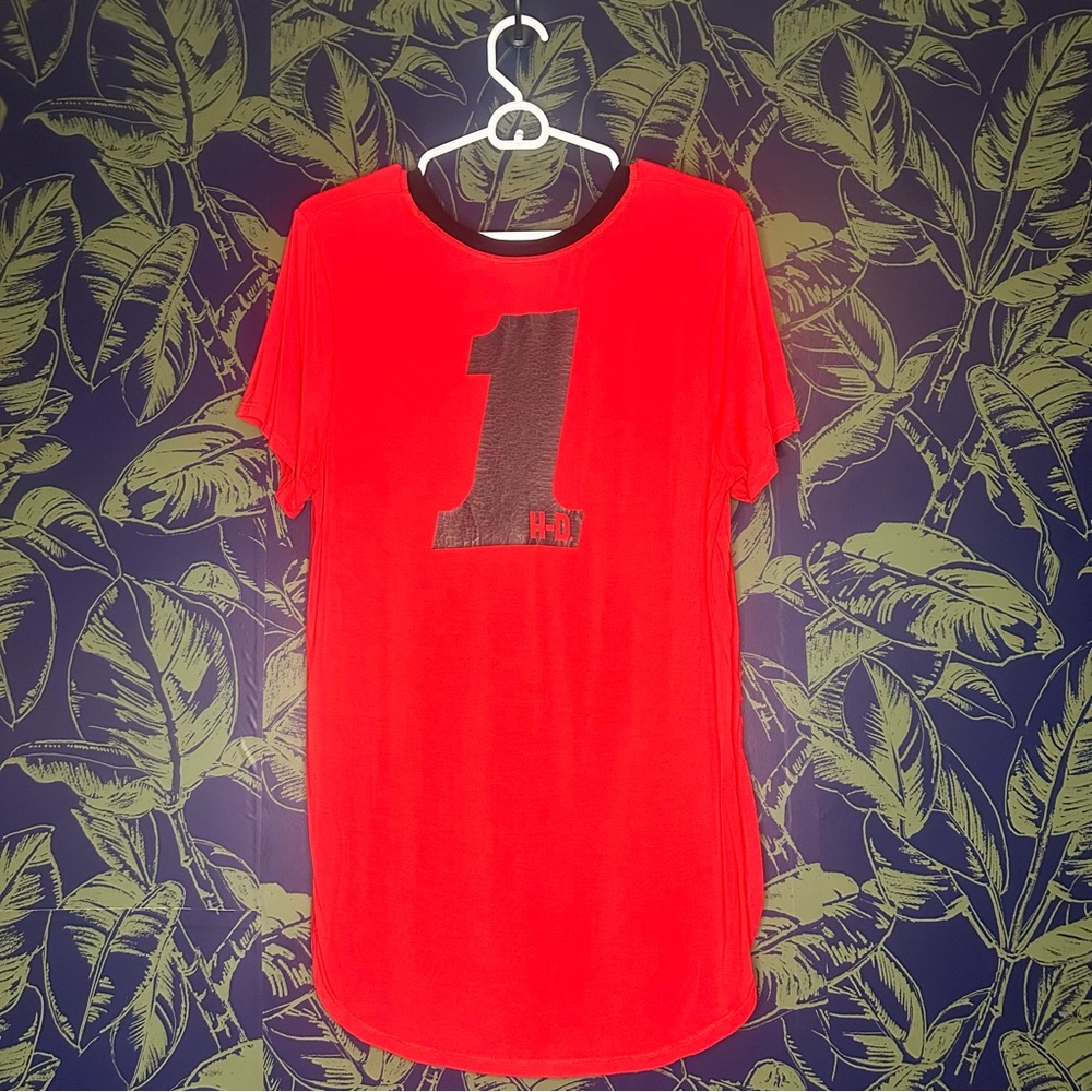Harley-Davidson Bright Red Short Sleeve Tee with Black Logo - Picture 2 of 3